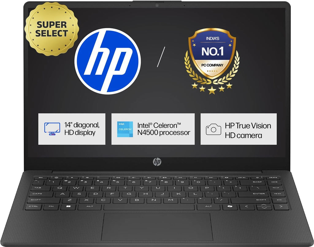 HP Intel Celeron Dual Core N4500 - (8 GB/512 GB SSD/Windows 11 Home) (14 Inch, Jet Black, 1.46 Kg, With MS Office) Price Rs. 21,599.00